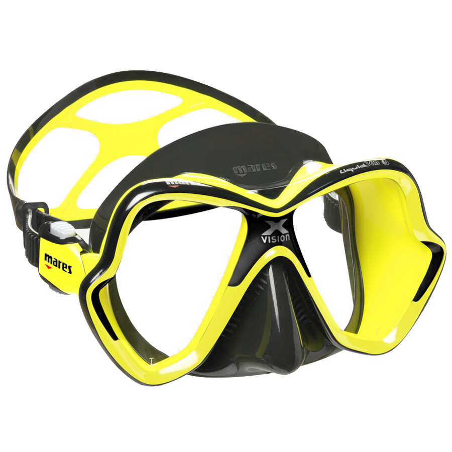 Masque X-VISION ULTRA LIQUID SKIN MARES Noir Jaune Fluo