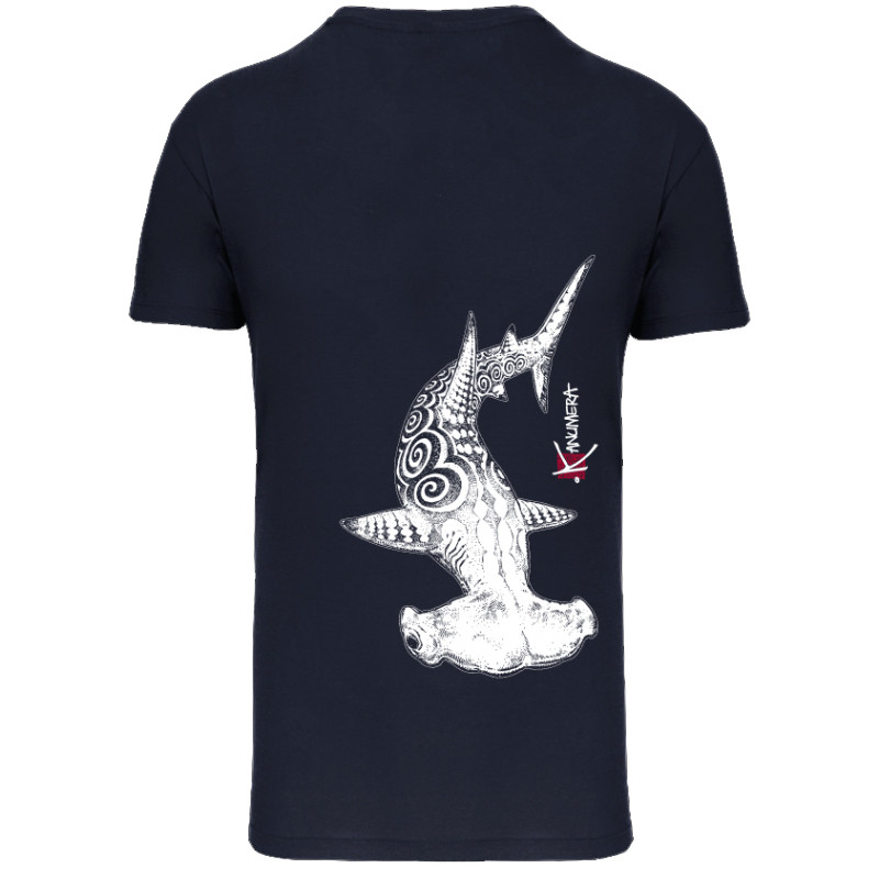 T-Shirt BIO KANUMERA LE REQUIN MARTEAU MARINE