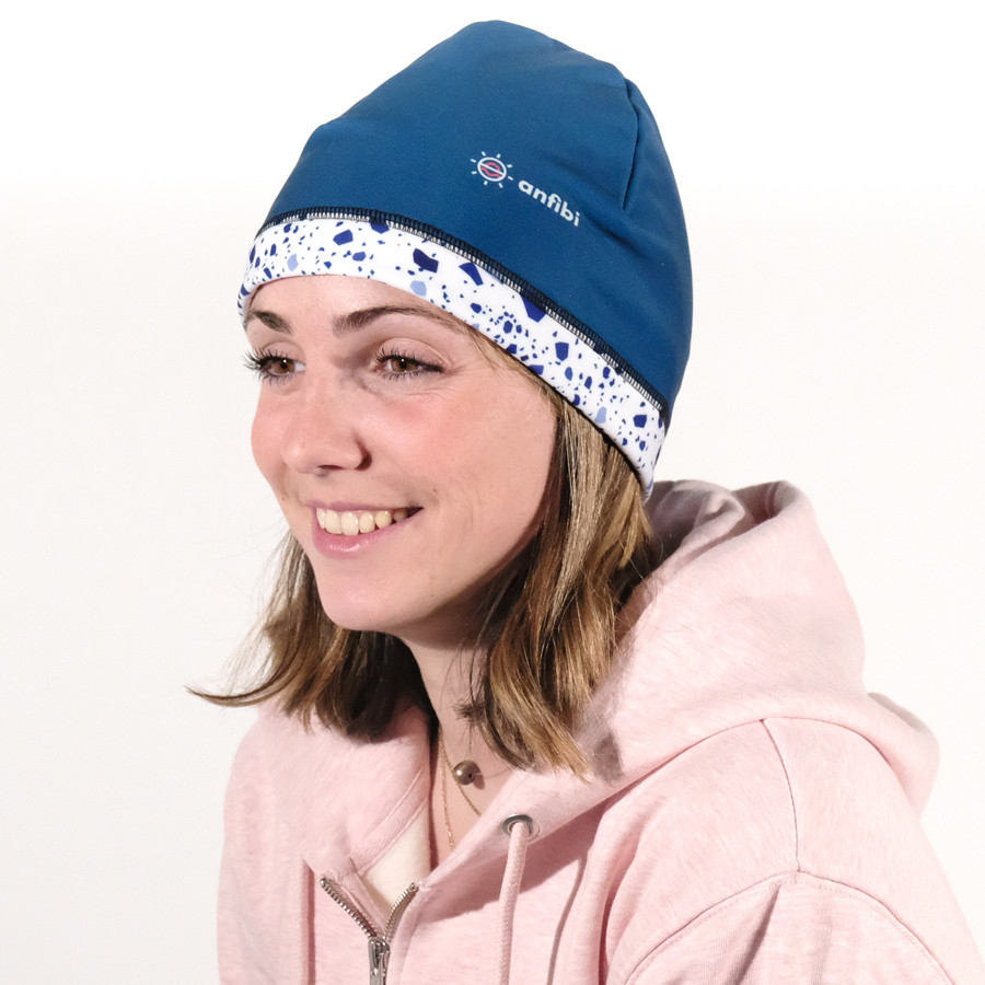 Bonnet ANFIBI Blanc Bleu L-XL