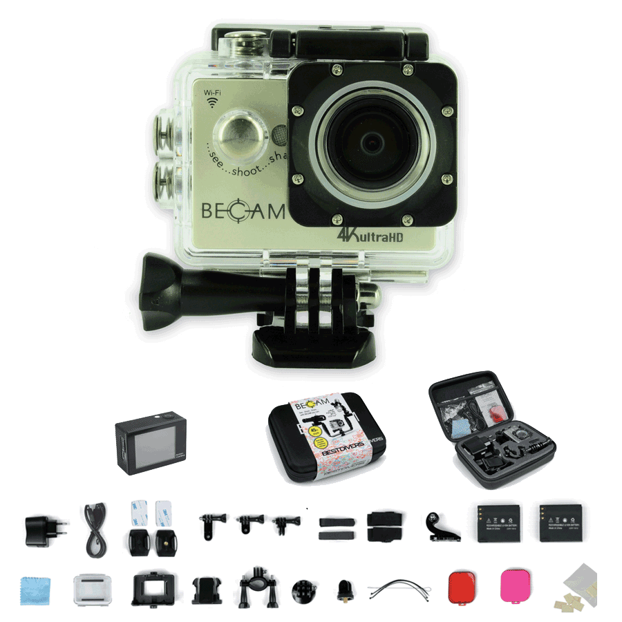 Pack complet Camera BECAM 4K BEST DIVERS 16MPx