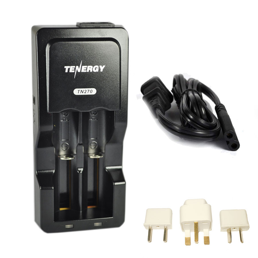 Chargeur de batterie Tenergy SEALIFE 3.7V + Adaptateurs Internationaux