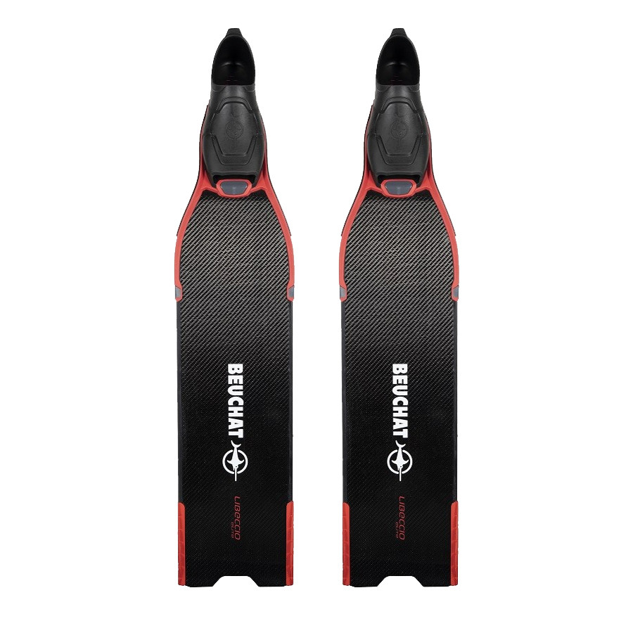 Palmes LIBECCIO CARBONE EVO BEUCHAT Noir Rouge