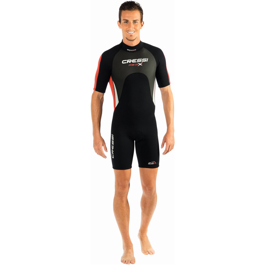 Shorty MED X CRESSI 2.5mm Noir Rouge Homme