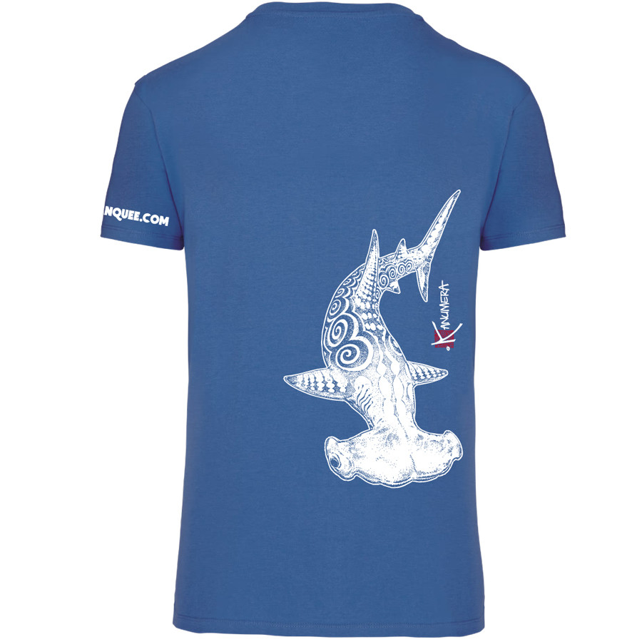 T-Shirt Palanquee.com by KANUMERA Requin Marteau Bleu