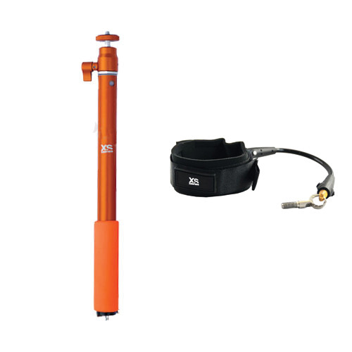 Perche BIG U-SHOT 30 à 95cm + Bracelet CORD CAM WRIST X STORIES