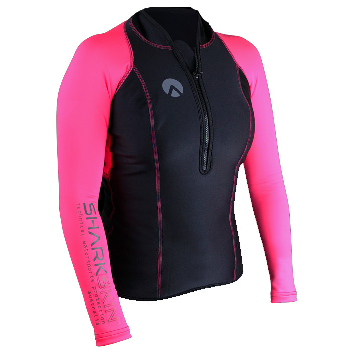 Lycra PERFORMANCE SHARKSKIN Manches Longues Rose Dame 8 XS