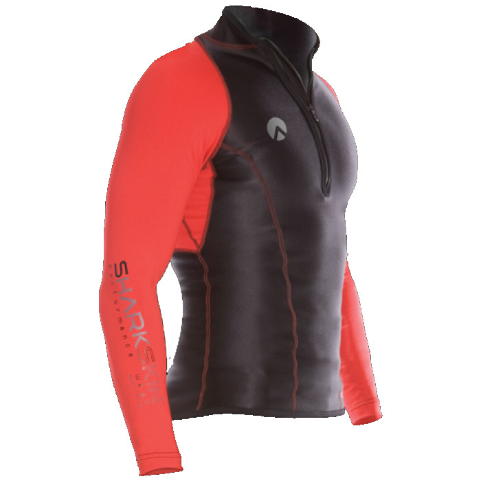 Lycra PERFORMANCE SHARKSKIN Manches Longues Rouge Homme L