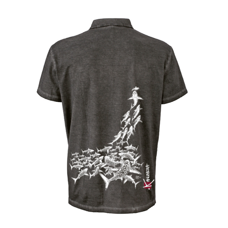 Polo KANUMERA L'Attaque des Requins Graphite M