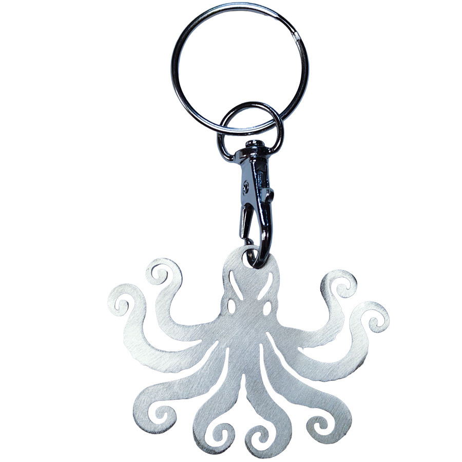 Porte clé Inox Brossé FENUA FACTORY Poulpe
