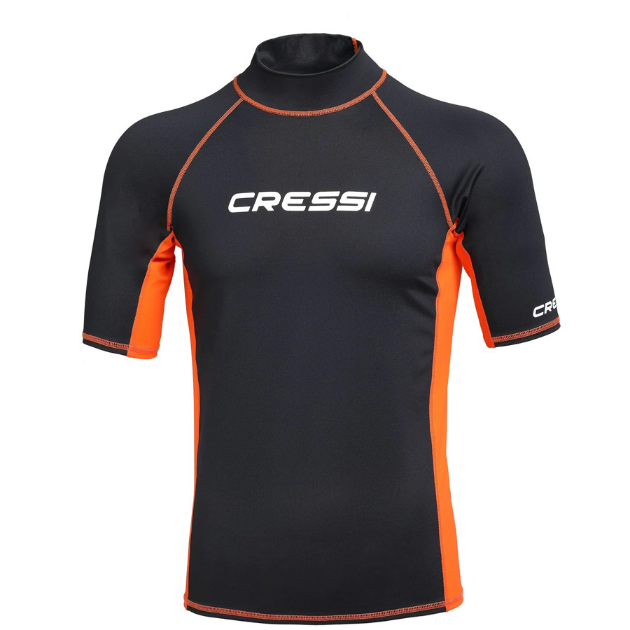 Lycra RASH GUARD CRESSI Homme Noir Orange