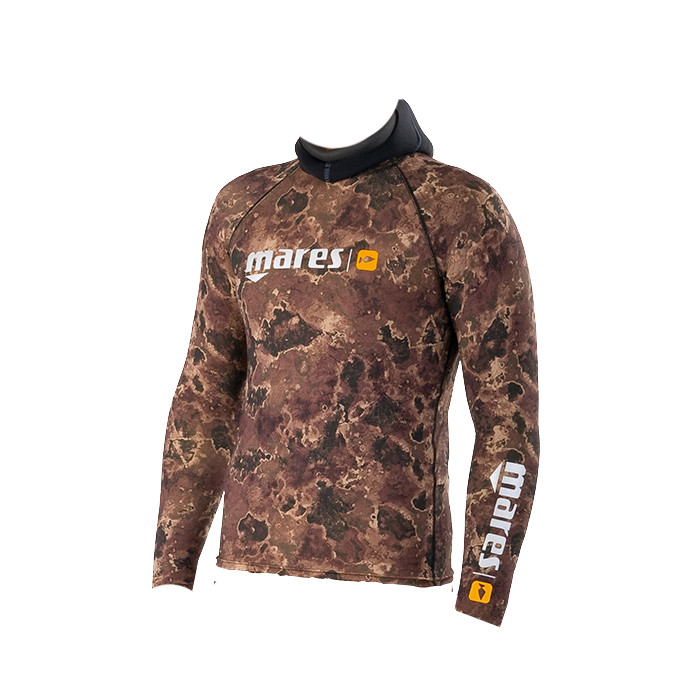 Top RASHGUARD CAMO BROWN MARES T6