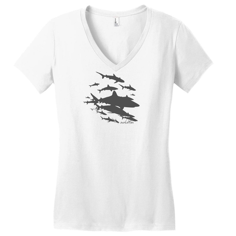 T-Shirt Shark Wall MOKARRAN Dame Blanc