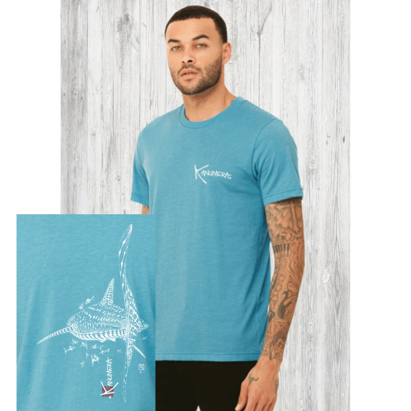 T-Shirt KANUMERA Le Requin Baleine AQUA CHINE