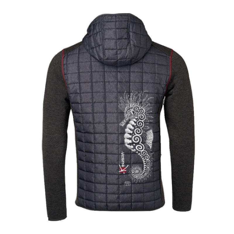 VESTE TRICOTÉE HYBRIDE Homme Charbon Chiné M