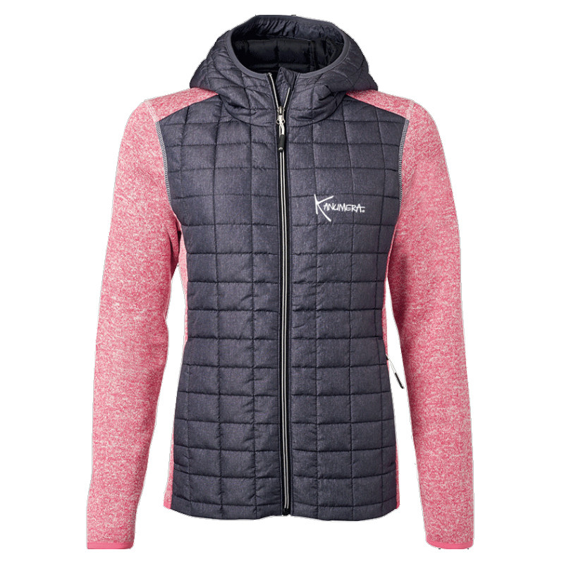 VESTE TRICOTÉE HYBRIDE Dame Framboise Chiné