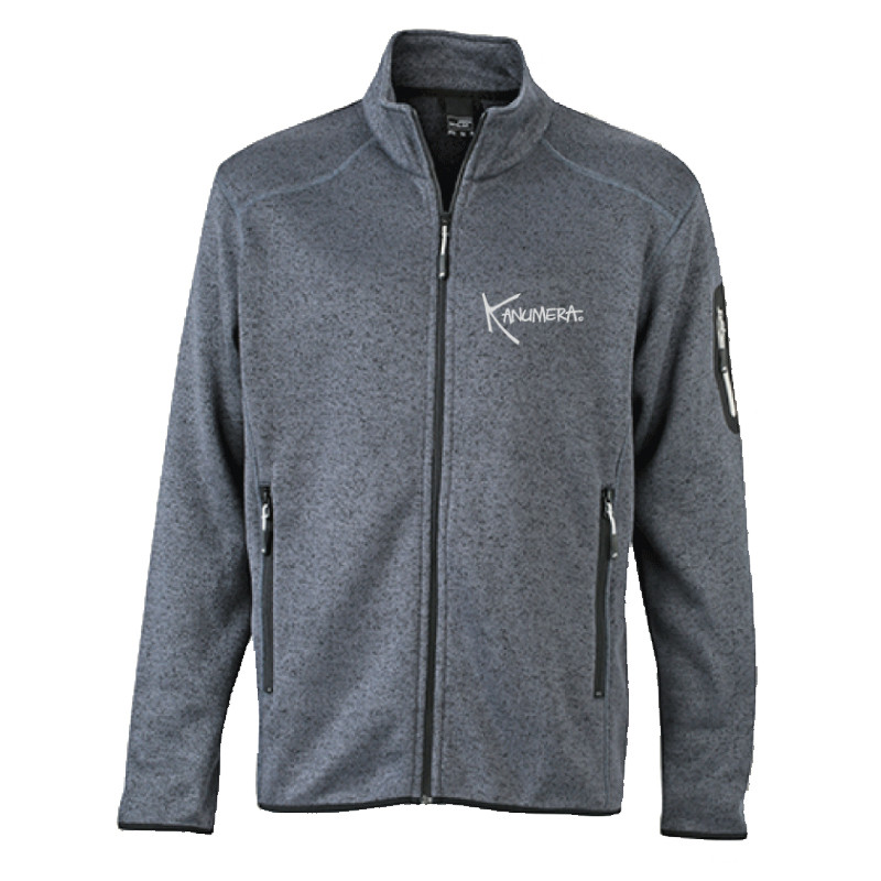 Veste POLAIRE TRICOTE KANUMERA Homme Gris/Bleu Orage