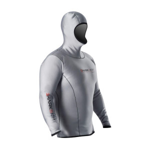 T-shirt LONG SLEEVE SHARKSKIN Homme à Cagoule