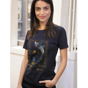 T-Shirt ORIGINE KANUMERA La Baleine Dame Marine