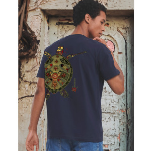 T-Shirt ORIGINE KANUMERA La TORTUE Marine Homme