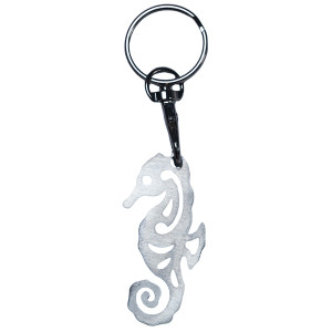 Porte clé Inox Brossé FENUA FACTORY Hippocampe
