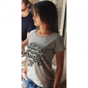 T-Shirt KANUMERA Le Ronde des Raies Dame Gris