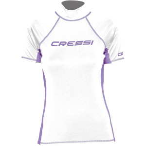 Lycra RASH GUARD CRESSI Dame Blanc Lilas