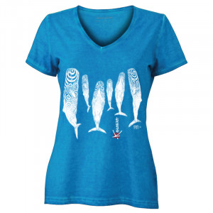 T-Shirt KANUMERA Le Sommeil des Cachalots Dame Turquoise