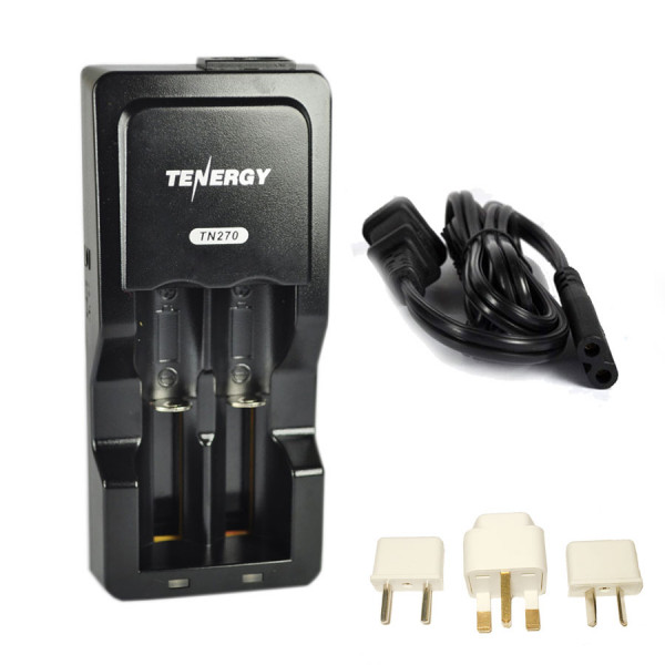 Chargeur de batterie Tenergy SEALIFE 3.7V + Adaptateurs Internationaux
