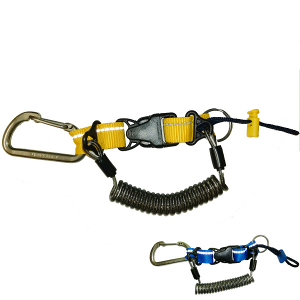 Dragonne-anneau-inox-mousqueton-Pompier-câble-inox-OCEAMA-