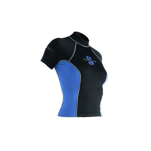 Top T-Flex SCUBAPRO Manches Courtes Dame 1mm Bleu 